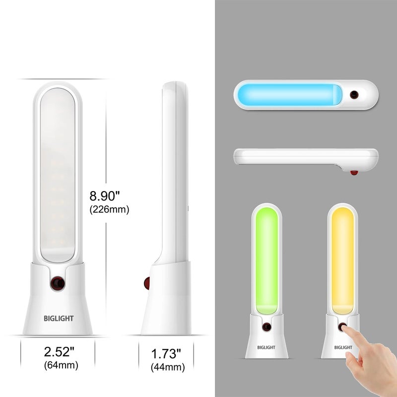 BIGLIGHT Wireless Battery Operated LED Table Top Night Light, Touch, Push Light, Remote Controlled, 16 Color Changing, Portable Stick on Tap Light for Closet Cabinet Counter Classroom - Image 2